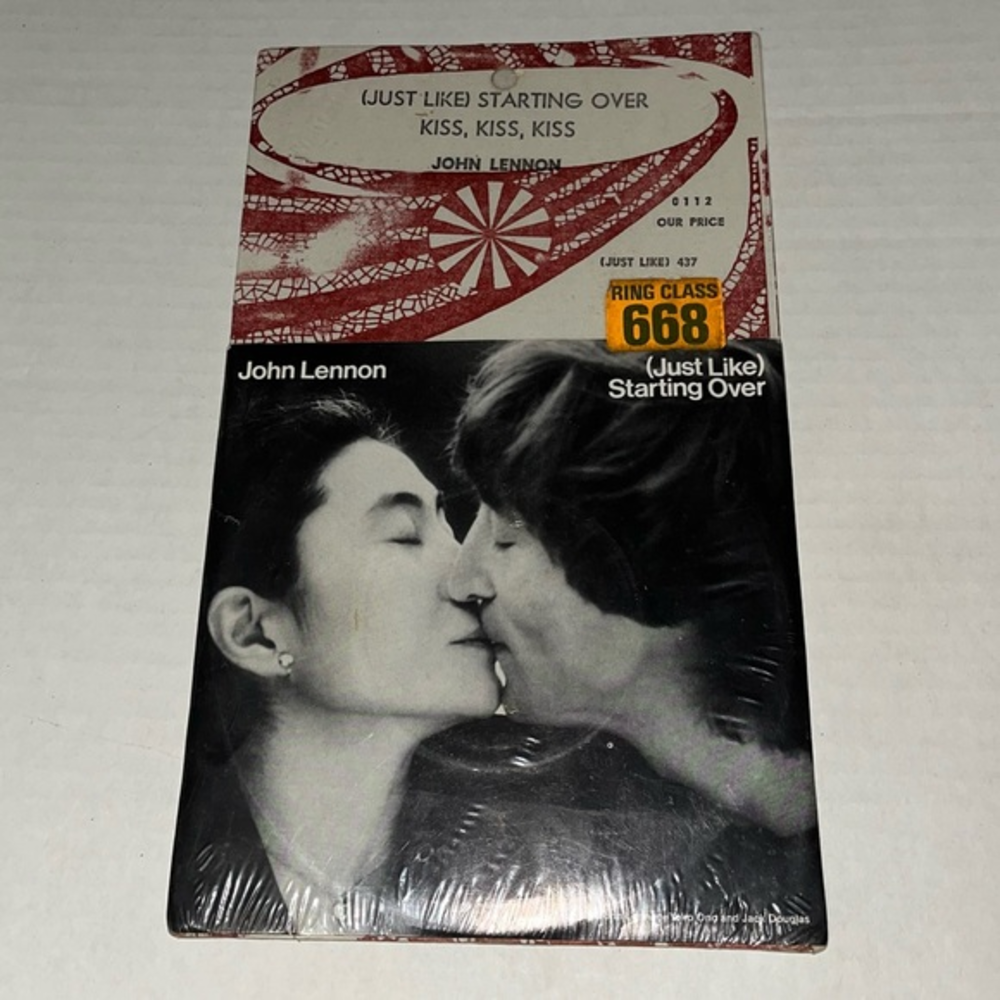 (Just Like) Starting Over and Kiss, Kiss, Kiss John Lennon Sealed 45 Record